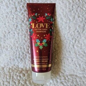 Bath & Body Works Ultimate Hydration Body Cream 8 oz LOVE Cotton Candy Champagne